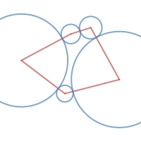 Mutually tangent circles (five) | Desmos