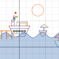 the lonely boat | Desmos