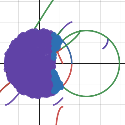 Random subtraction of two circles #1