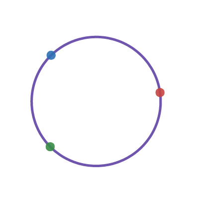 Circle through three points! (using 4x4 determinant) | Desmos