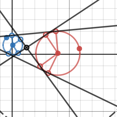 Lines tangent to 2 circles | Desmos