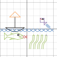 Fish and Boat | Desmos