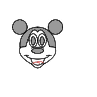 Micky mouse shading | Desmos