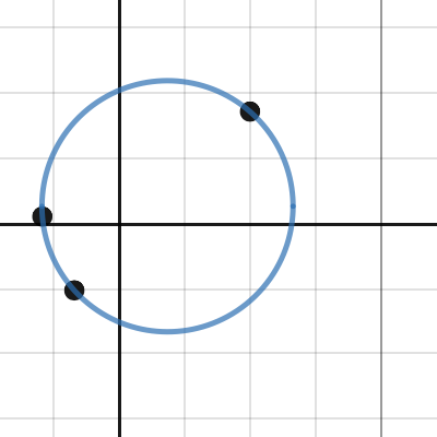 Circle Construction – 3 points | Desmos