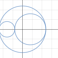 2 circles within a circle | Desmos