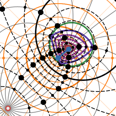Polygons in stereographic projection of sphere | Desmos