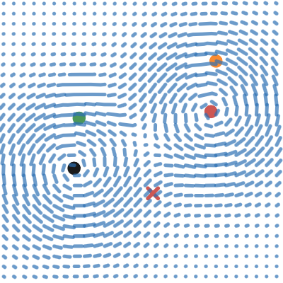 台風と動く点P | Desmos