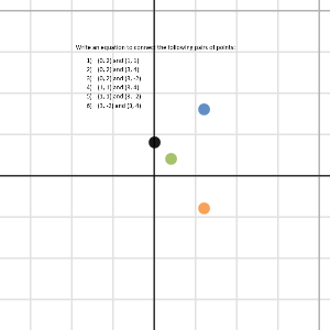 4 points to write equations | Desmos