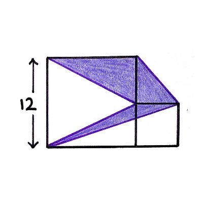 Blue Area = 72 Sq. Units | Desmos
