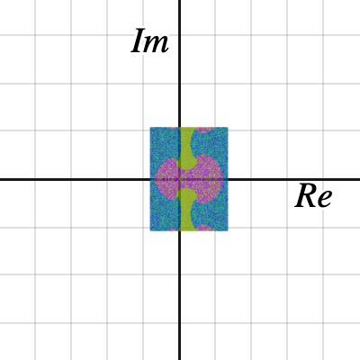 Domain coloring: Ducks fractal Julia (-0.342-1.47i) | Desmos